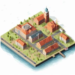 En bild på en mindre stad som t ex Falkenberg