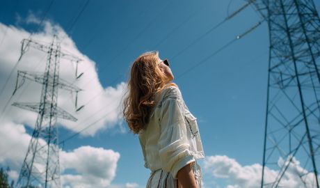 kvinnar tittar upp mot energimaster